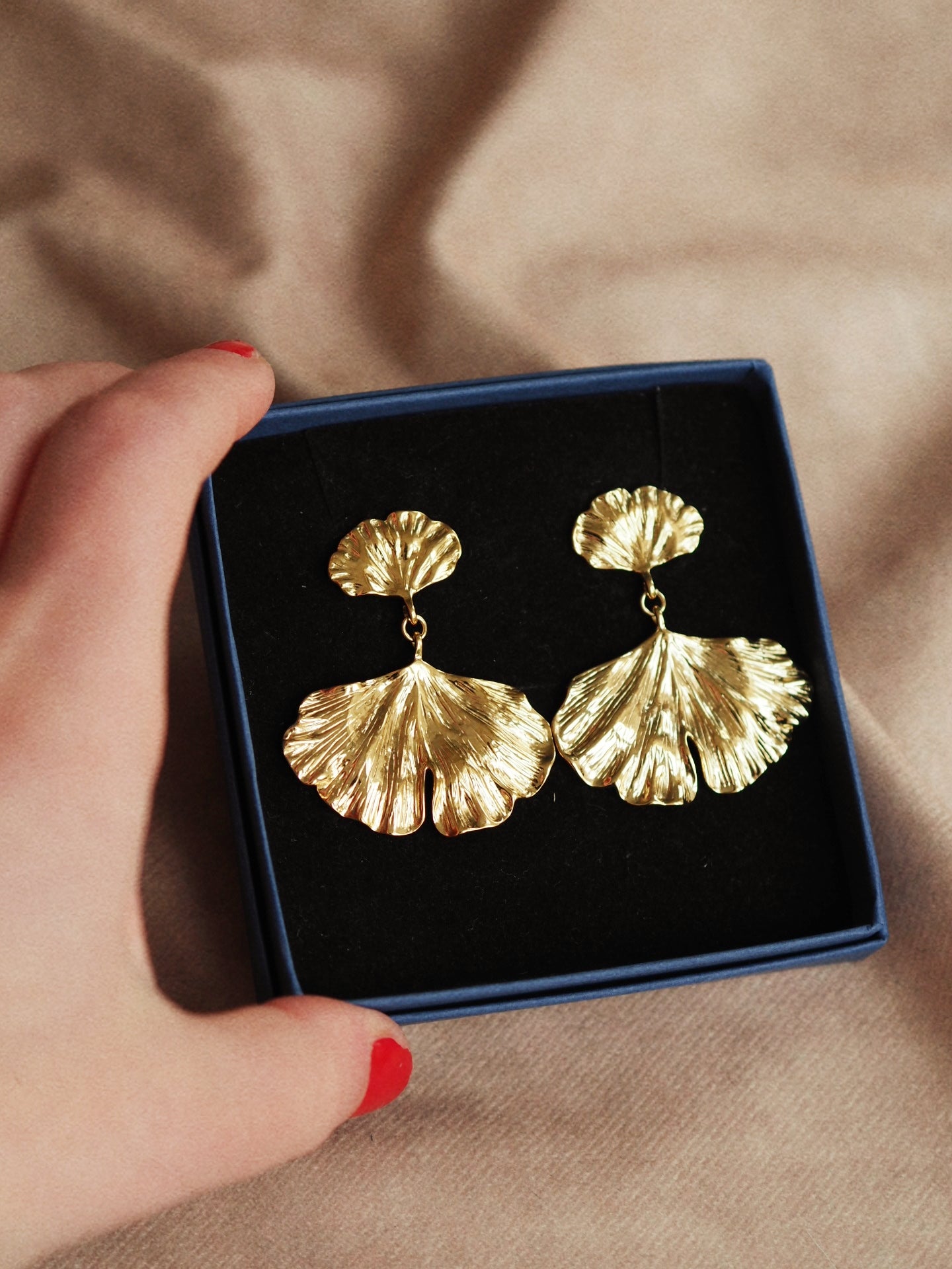 Renee Ginkgo Leaf Earrings