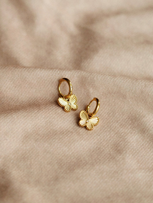 Butterfly Mini Hoops Blue