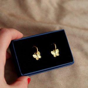Butterfly Mini Hoops Blue