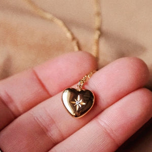 Melanie Heart Necklace with star
