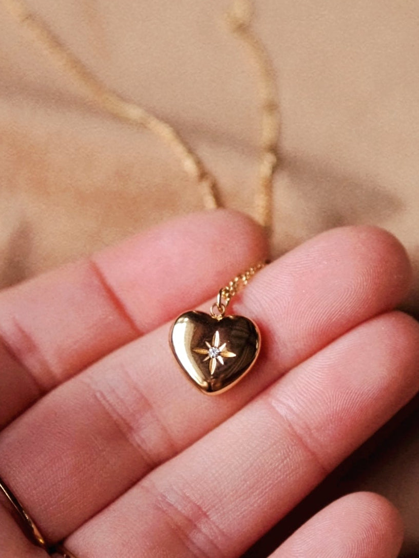 Melanie Heart Necklace with star