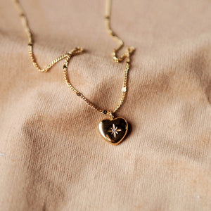 Melanie Heart Necklace with star
