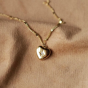 Melanie Heart Necklace with star