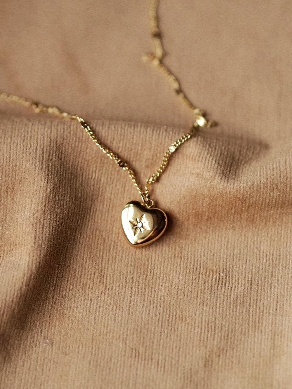 Melanie Heart Necklace with star