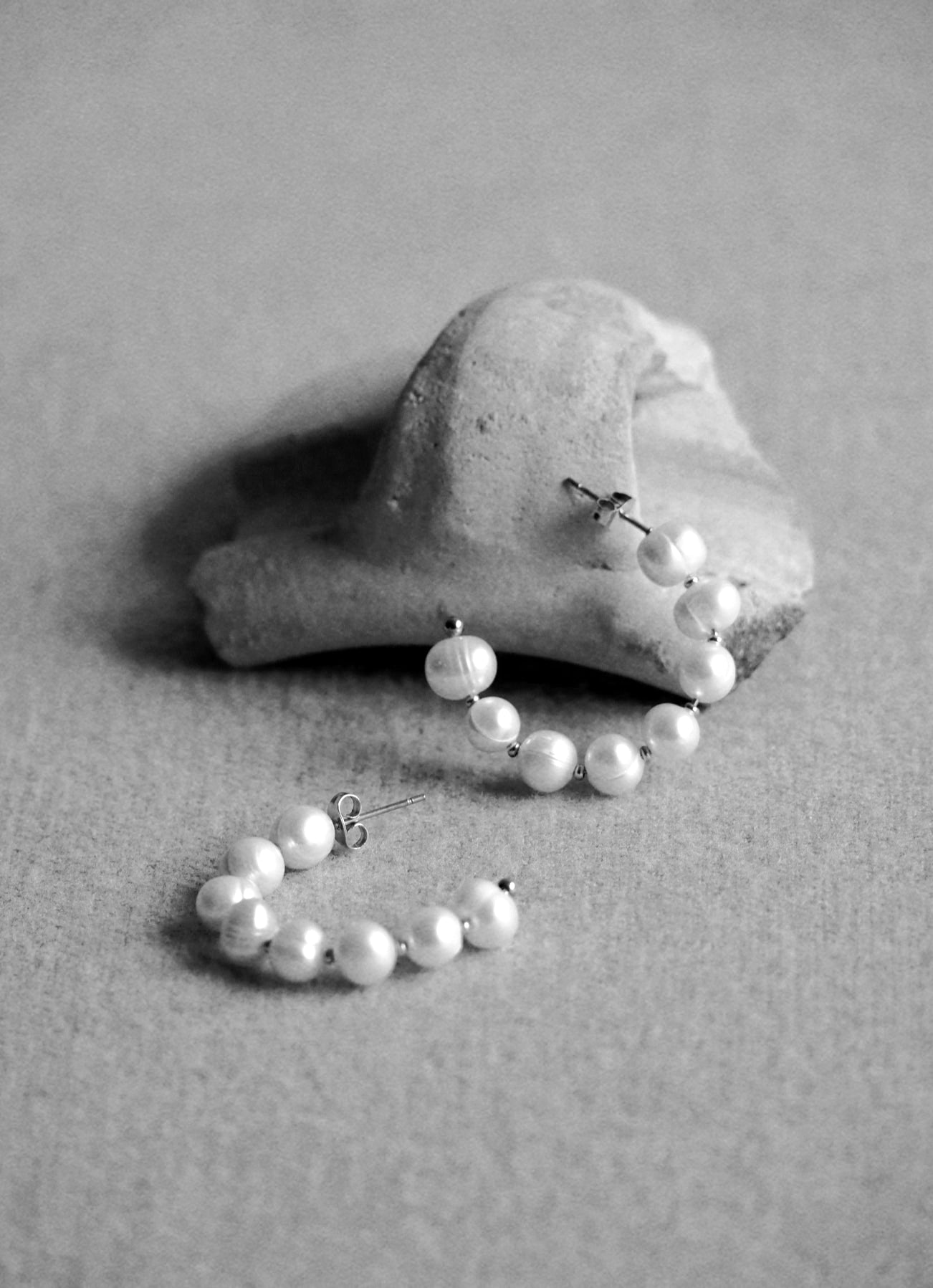 Magdalena Freshwater Pearl Earrings in Silver