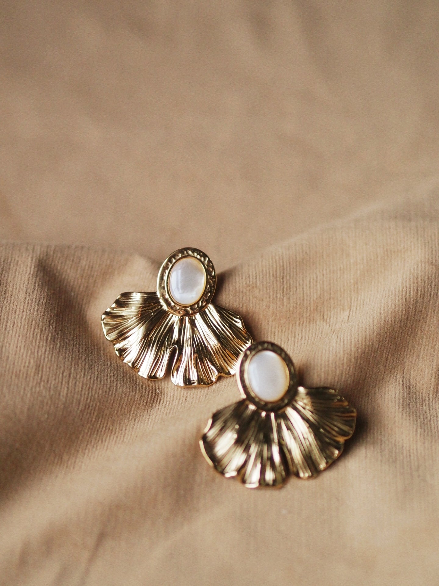 Renee Ginkgo Leaf Earrings
