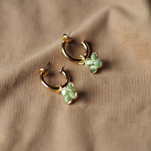 Frida Flower Earrings / Light Green