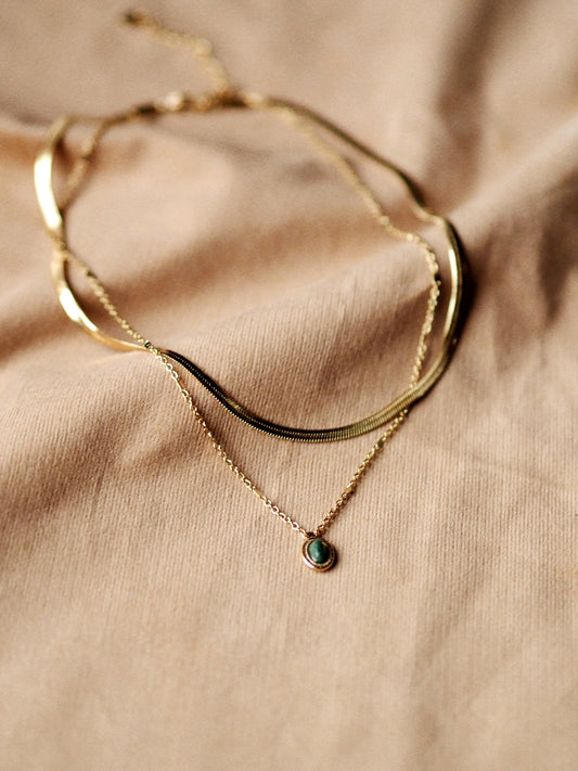 2 linea Gemstone Necklace
