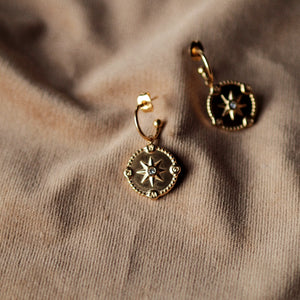 Atlas Sparkle Compass Earrings