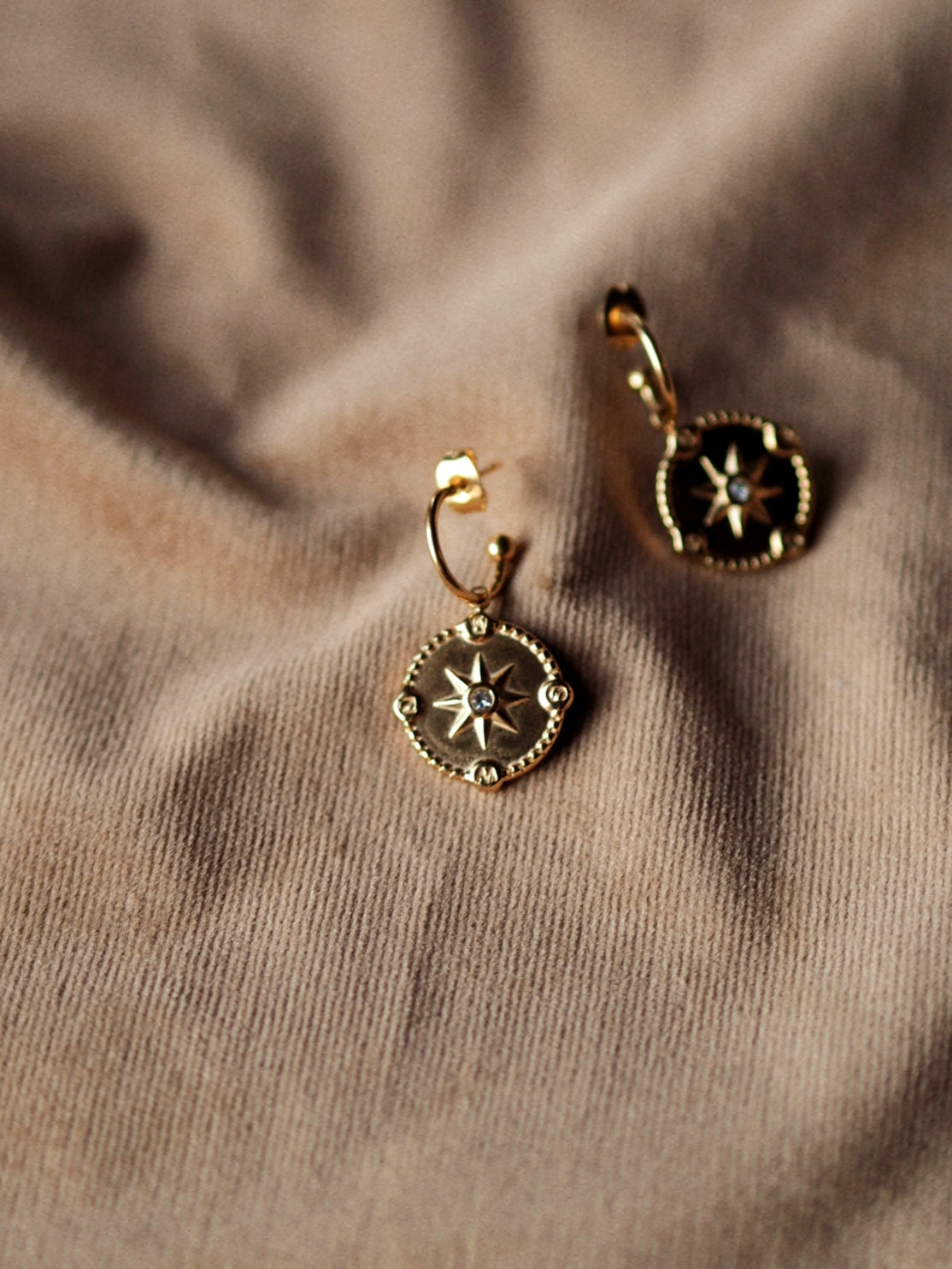 Atlas Sparkle Compass Earrings