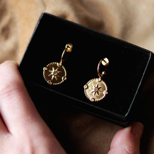 Atlas Sparkle Compass Earrings