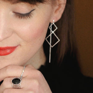 Signature Chain Earrings N°26 In Silver