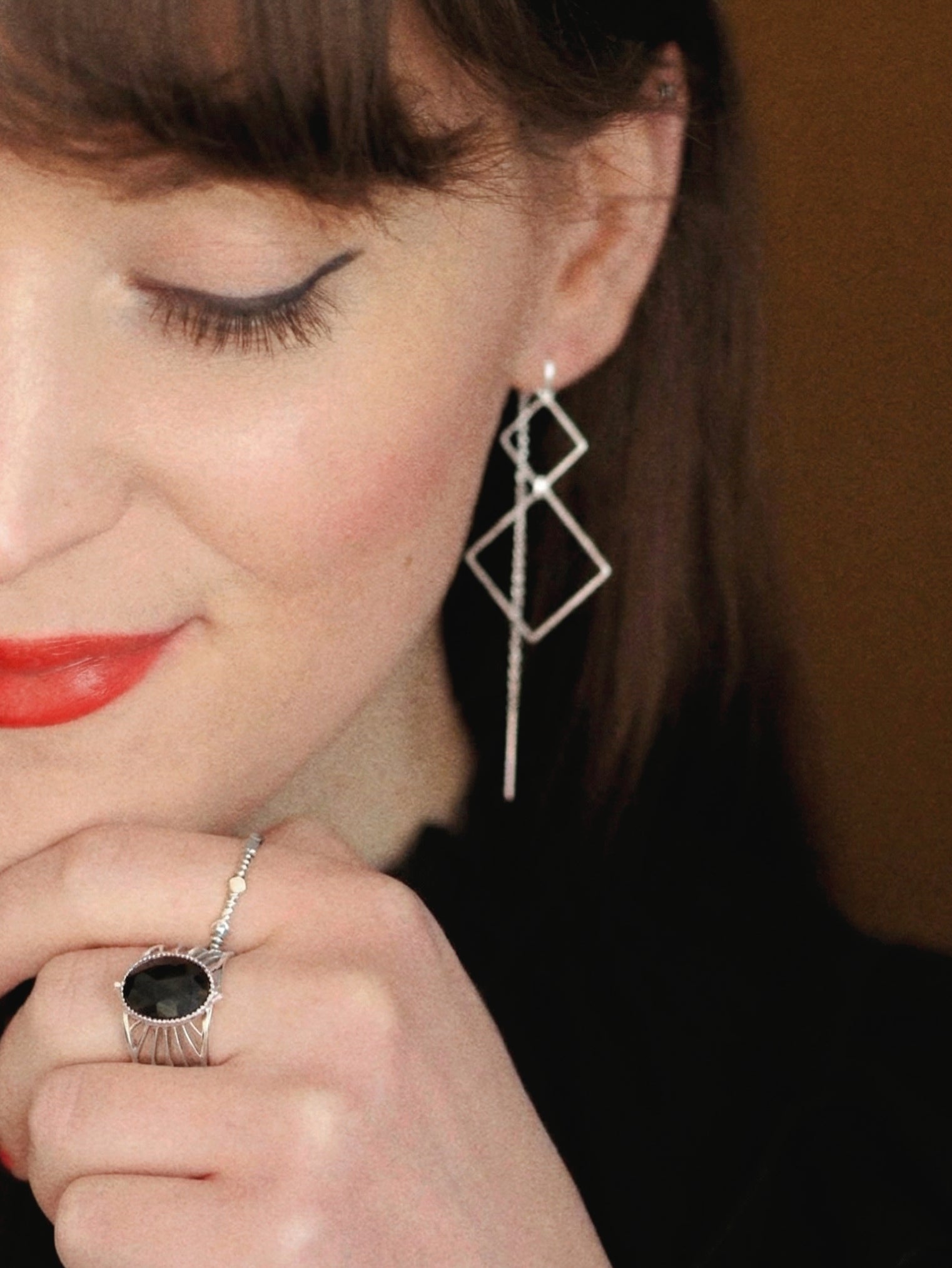 Signature Chain Earrings N°26 In Silver