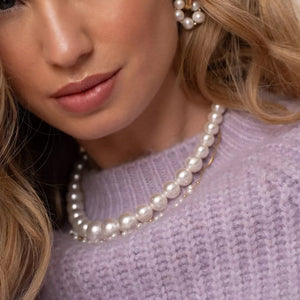 Large Beaded Pearl Necklace