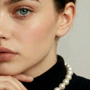 Large Beaded Pearl Necklace