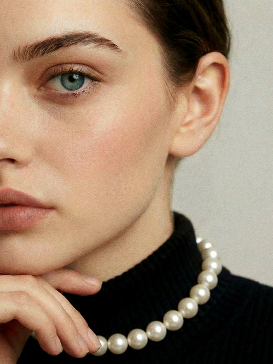 Large Beaded Pearl Necklace