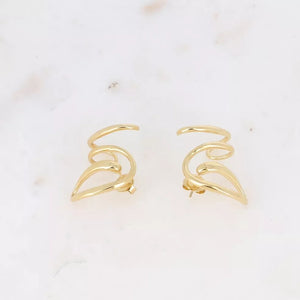 Emily Cuff Earrings in Gold Colour