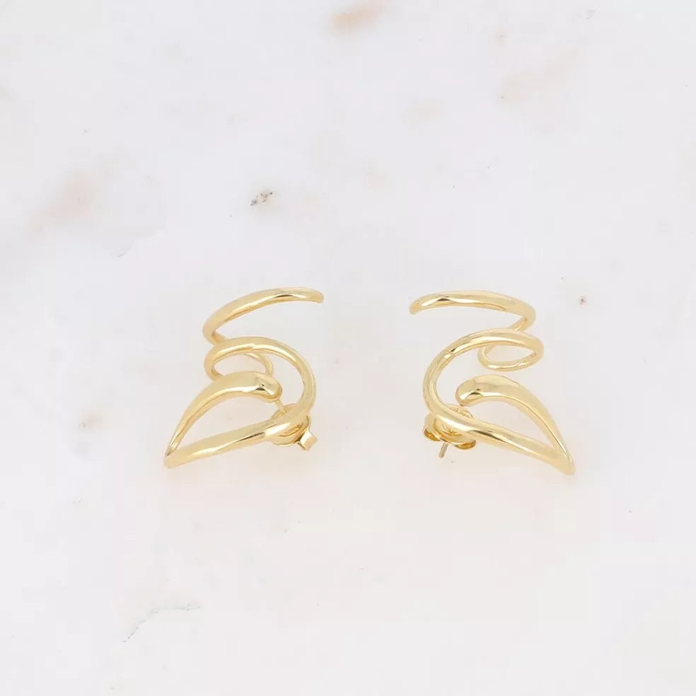 Emily Cuff Earrings in Gold Colour