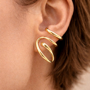 Emily Cuff Earrings in Gold Colour