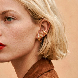 Emily Cuff Earrings in Gold Colour