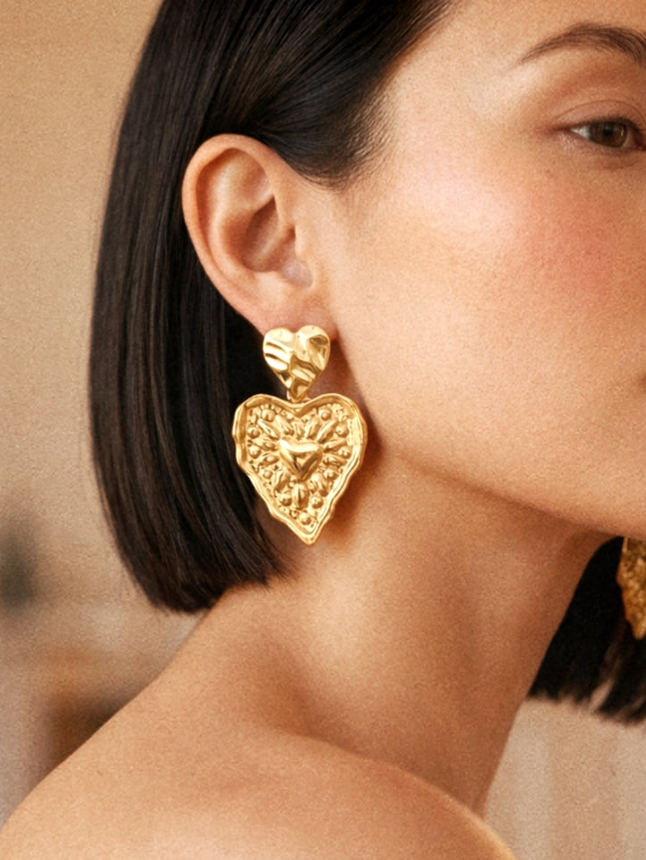 Victoria Statement Heart Earrings