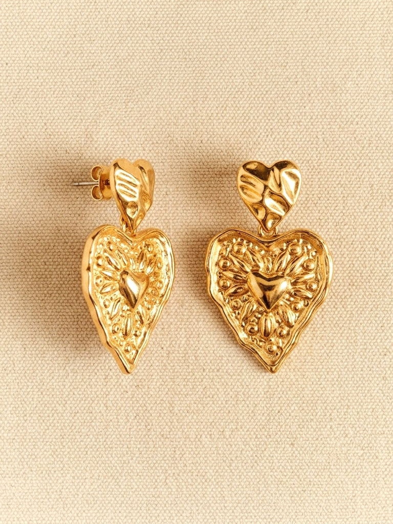 Victoria Statement Heart Earrings