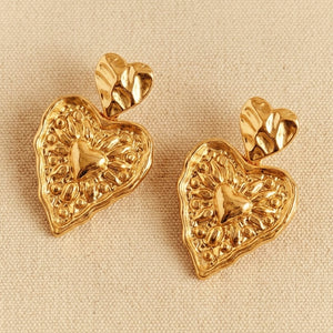 Victoria Statement Heart Earrings