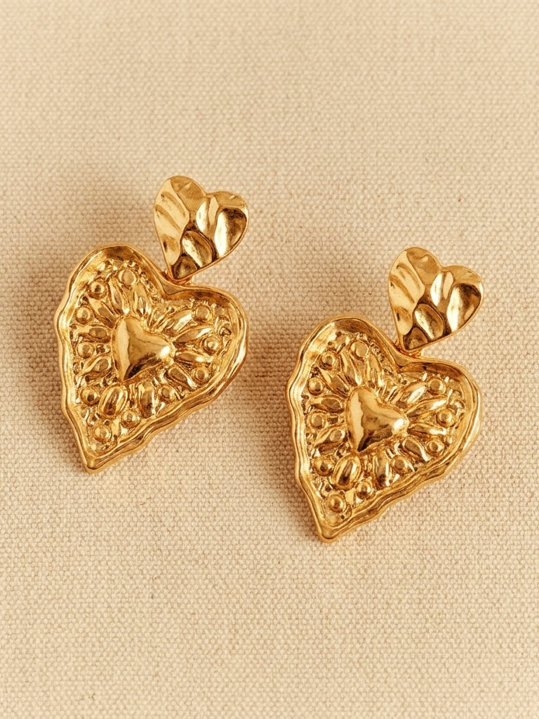 Victoria Statement Heart Earrings