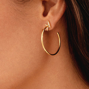 Large Star Hoops in Gold