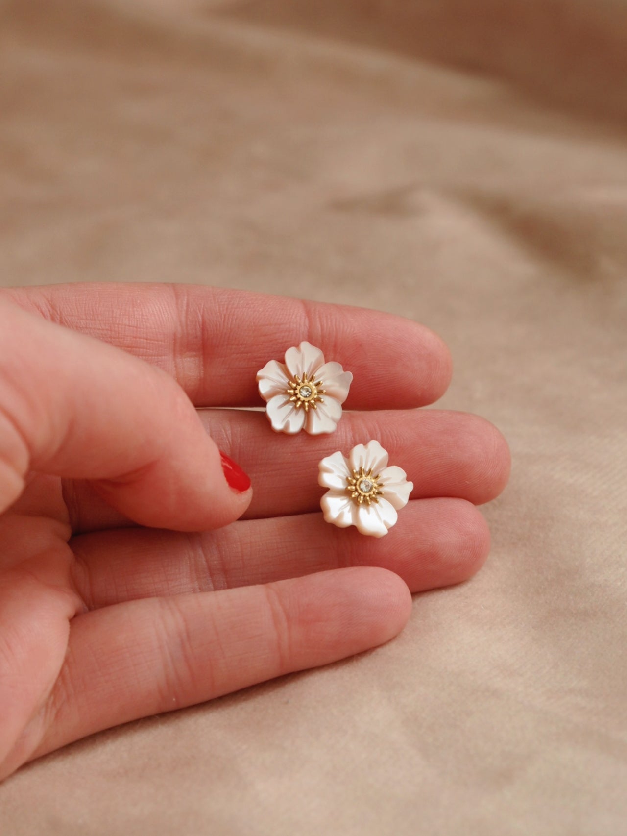 Florence Stud Earrings / Pink