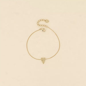 Lily Heart Bracelet in Gold