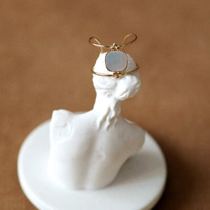 Lily Square Mother Of Pearl Ring