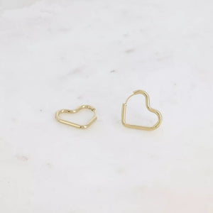 Amélie Heart Earrings in Gold