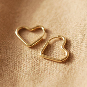 Amélie Heart Earrings in Gold