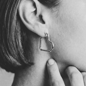 Amélie Heart Earrings in Silver