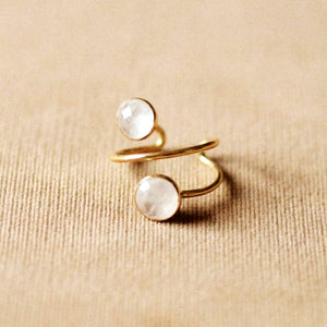 Unique Quartz Ring in Gold