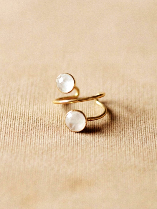 Unique Quartz Ring in Gold