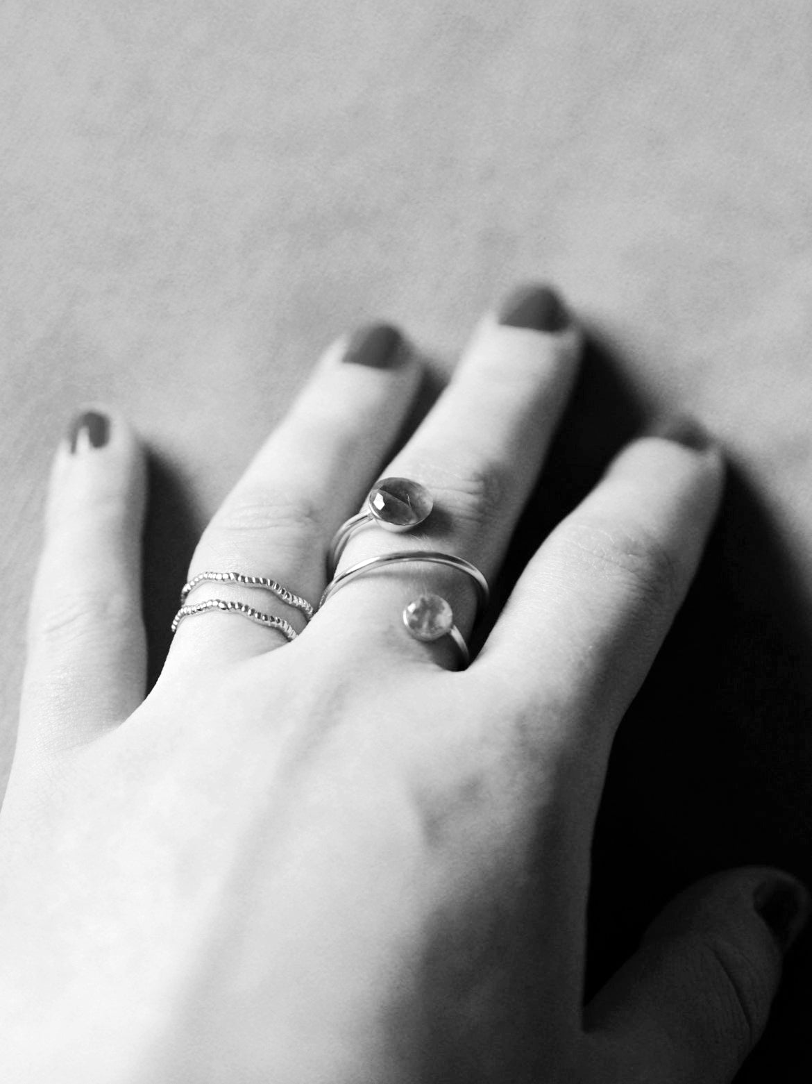 Unique Quartz Ring in Gold