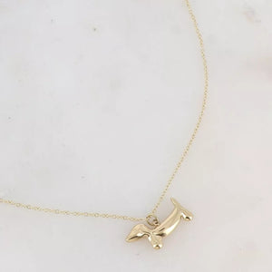 Dachshund Necklace in Gold