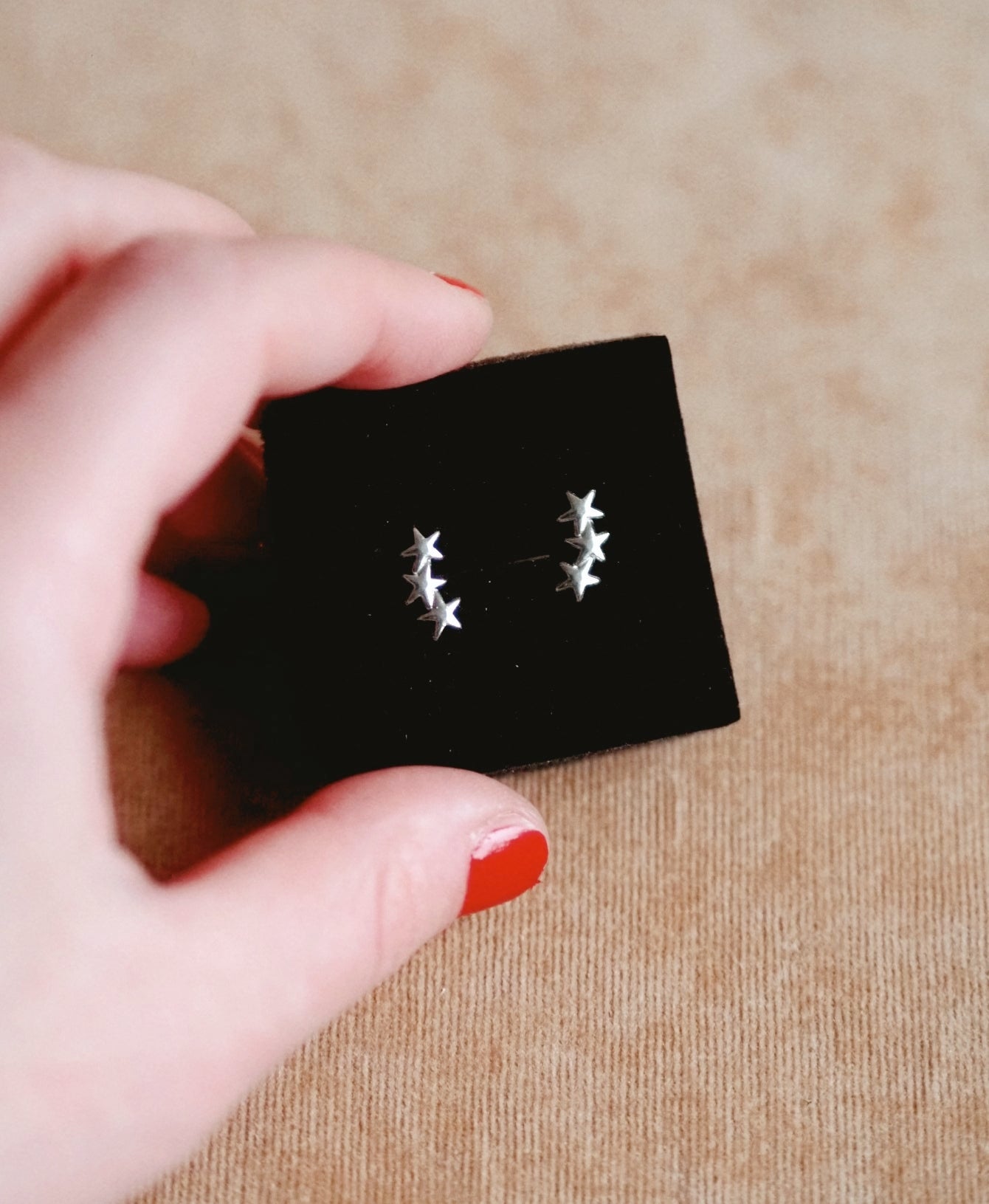 Little Three-Star Stud Earrings