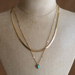 Gemma Gemstone Necklace in Blue