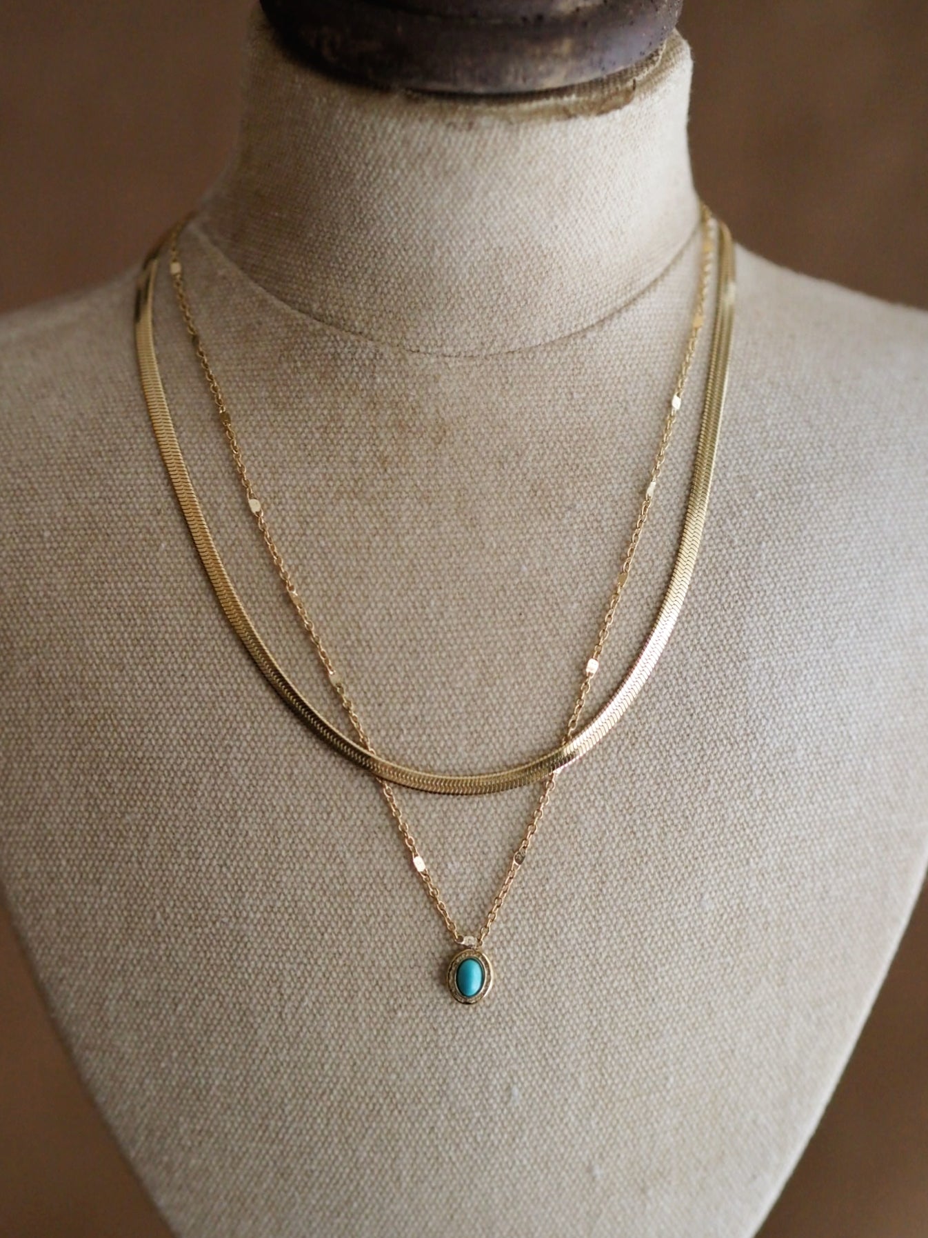 Gemma Gemstone Necklace in Blue