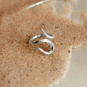 Lucienne Smooth Snake Ring in Silver