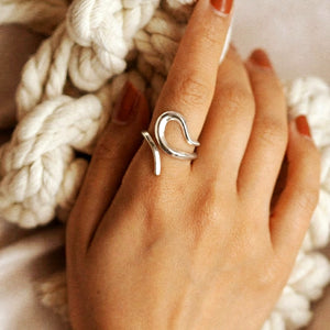 Lucienne Smooth Snake Ring in Silver