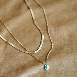 Gemma Gemstone Necklace in Blue