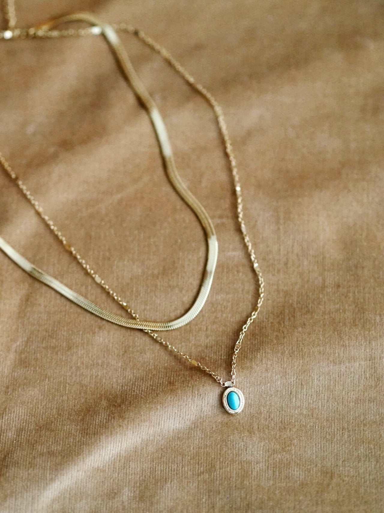 Gemma Gemstone Necklace in Blue
