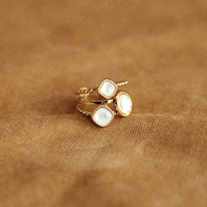 Trilogy Pearl Ring in Gold