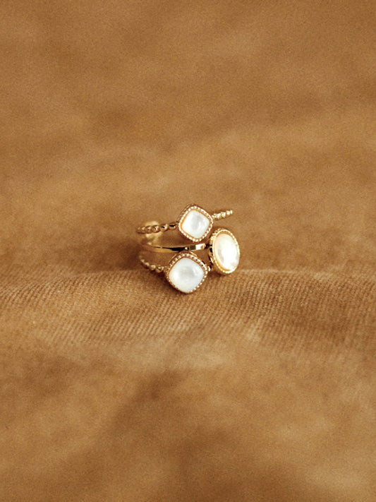 Trilogy Pearl Ring in Gold