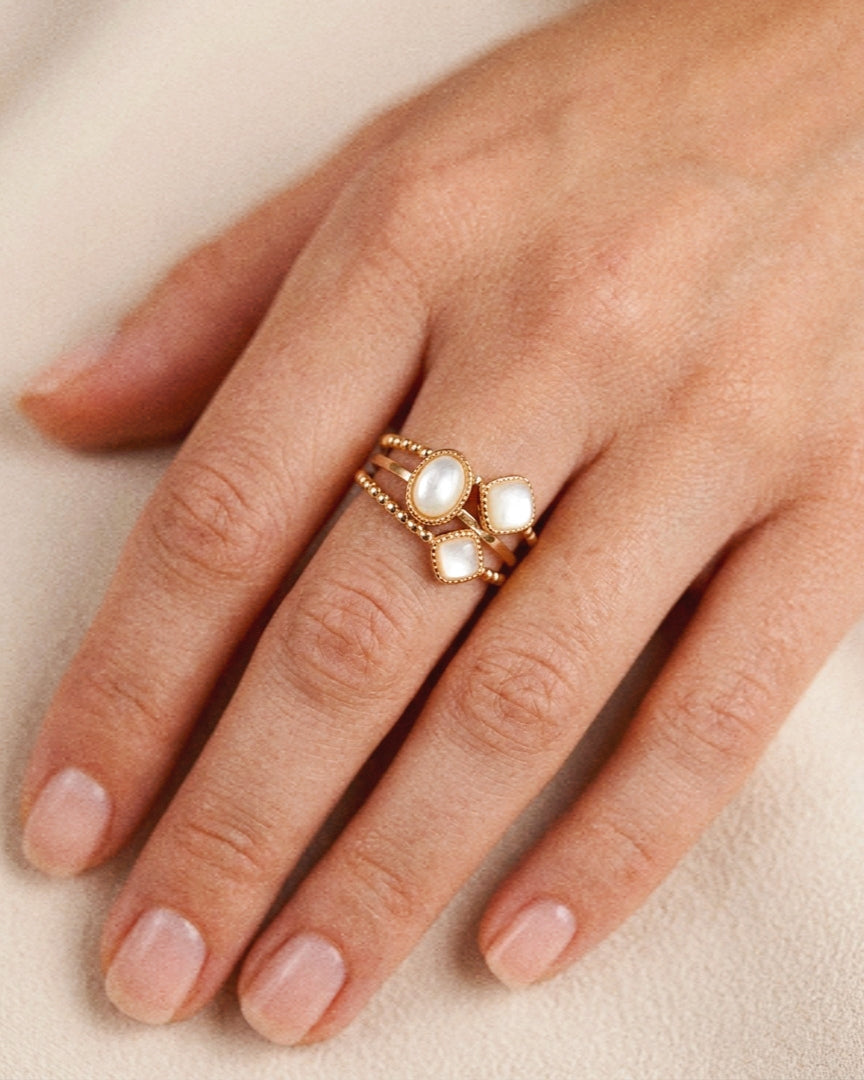 Trilogy Pearl Ring in Gold