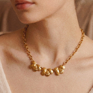 Camelia Necklace in Gold